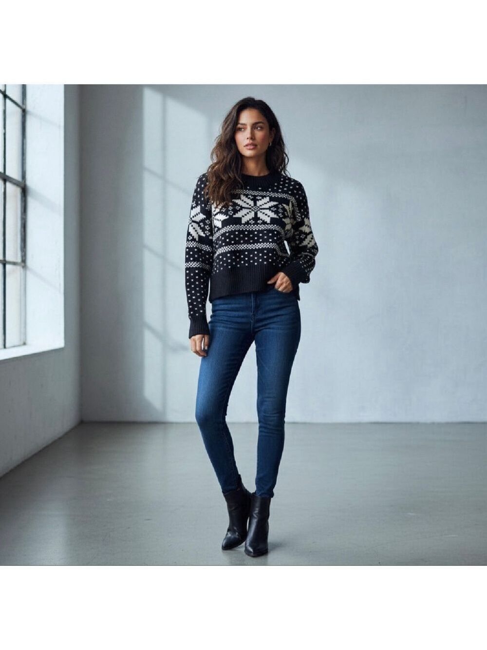 GAP Teen Fair Isle Crew Neck Sweater Cotton Winter Holiday